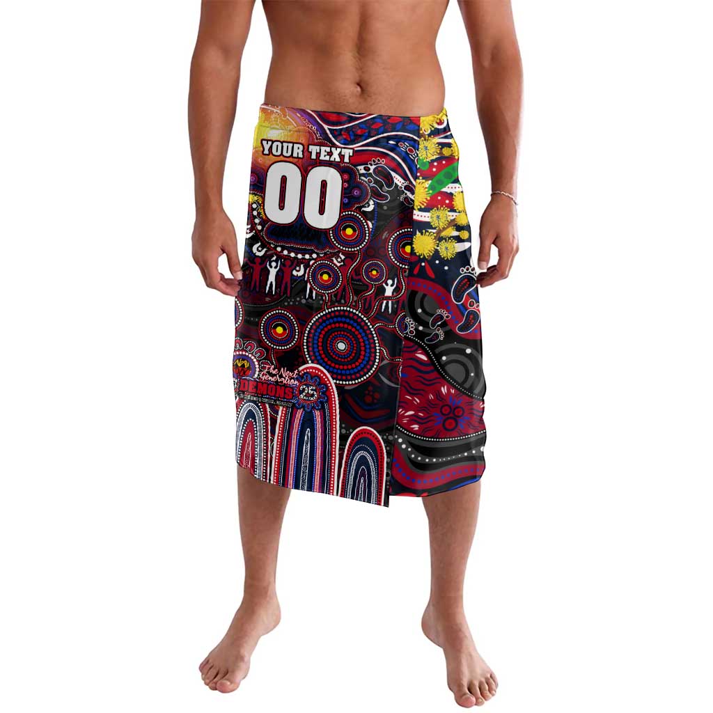 Personalised NAIDOC Week 2025 Demons Football Lavalava Aboriginal Dot Painting