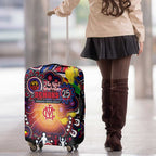 NAIDOC Week 2025 Demons Football Luggage Cover Aboriginal Dot Painting