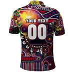 Personalised NAIDOC Week 2025 Demons Football Polo Shirt Aboriginal Dot Painting