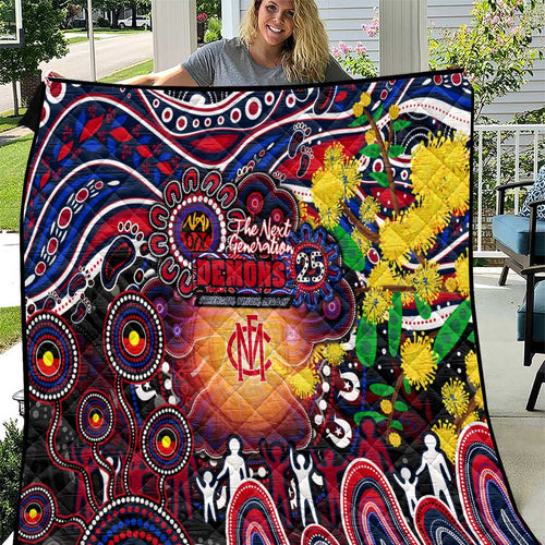 NAIDOC Week 2025 Demons Football Quilt Aboriginal Dot Painting