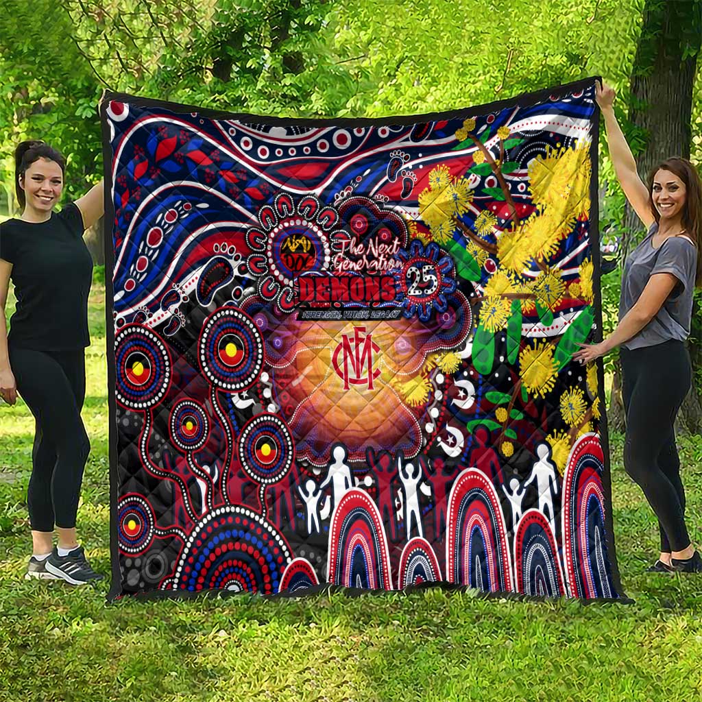 NAIDOC Week 2025 Demons Football Quilt Aboriginal Dot Painting