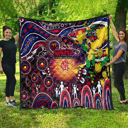 NAIDOC Week 2025 Demons Football Quilt Aboriginal Dot Painting