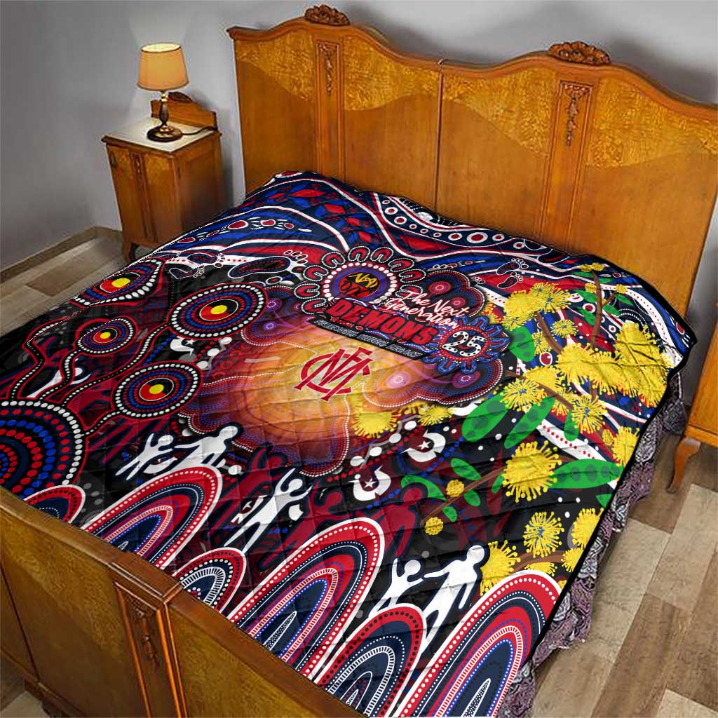 NAIDOC Week 2025 Demons Football Quilt Aboriginal Dot Painting