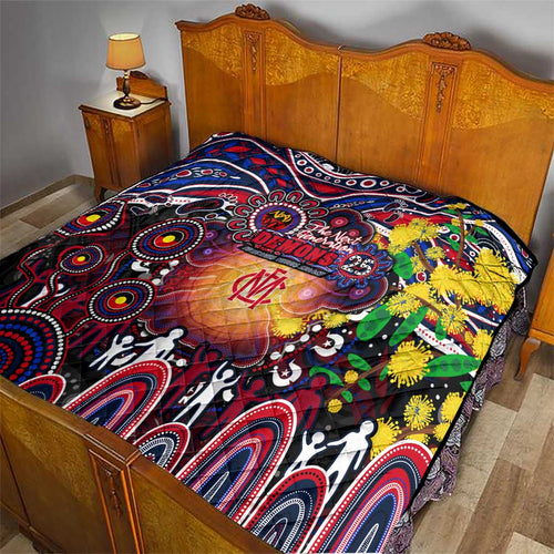 NAIDOC Week 2025 Demons Football Quilt Aboriginal Dot Painting