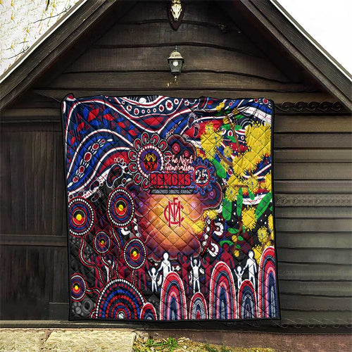 NAIDOC Week 2025 Demons Football Quilt Aboriginal Dot Painting