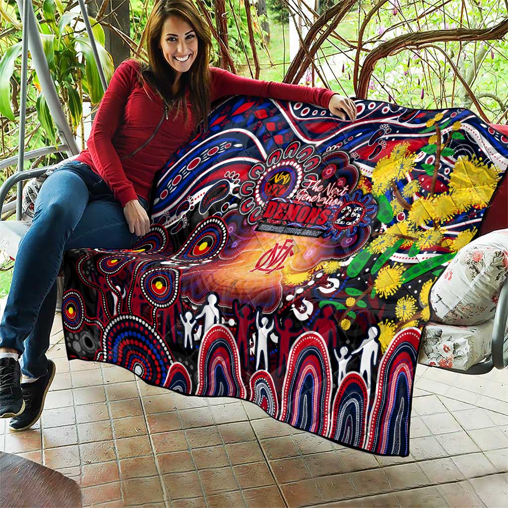 NAIDOC Week 2025 Demons Football Quilt Aboriginal Dot Painting