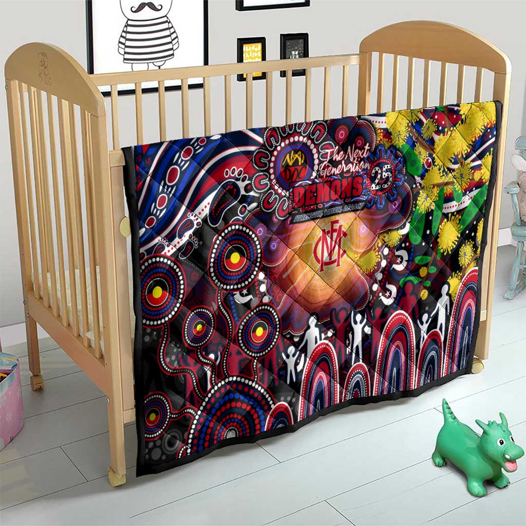 NAIDOC Week 2025 Demons Football Quilt Aboriginal Dot Painting
