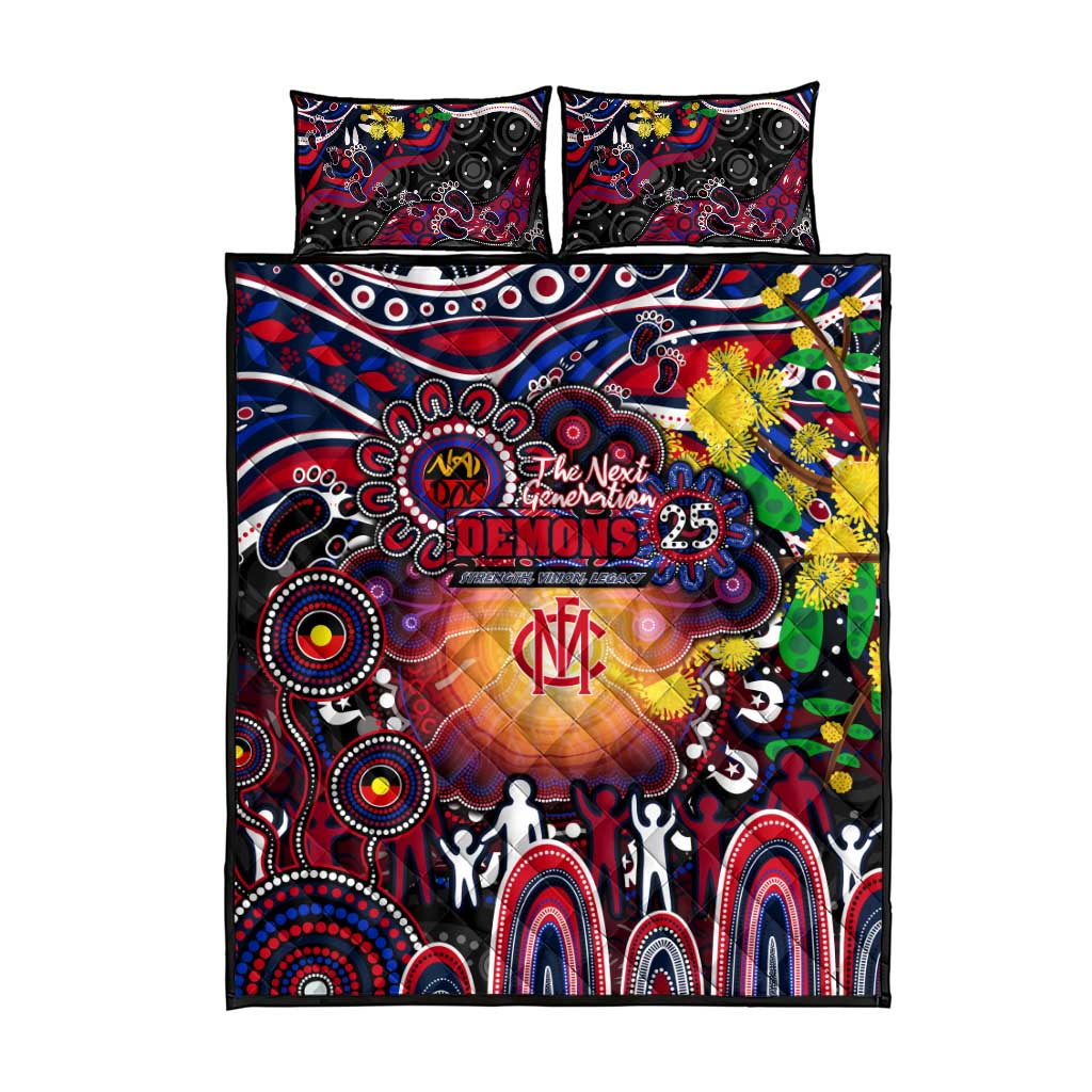 NAIDOC Week 2025 Demons Football Quilt Bed Set Aboriginal Dot Painting