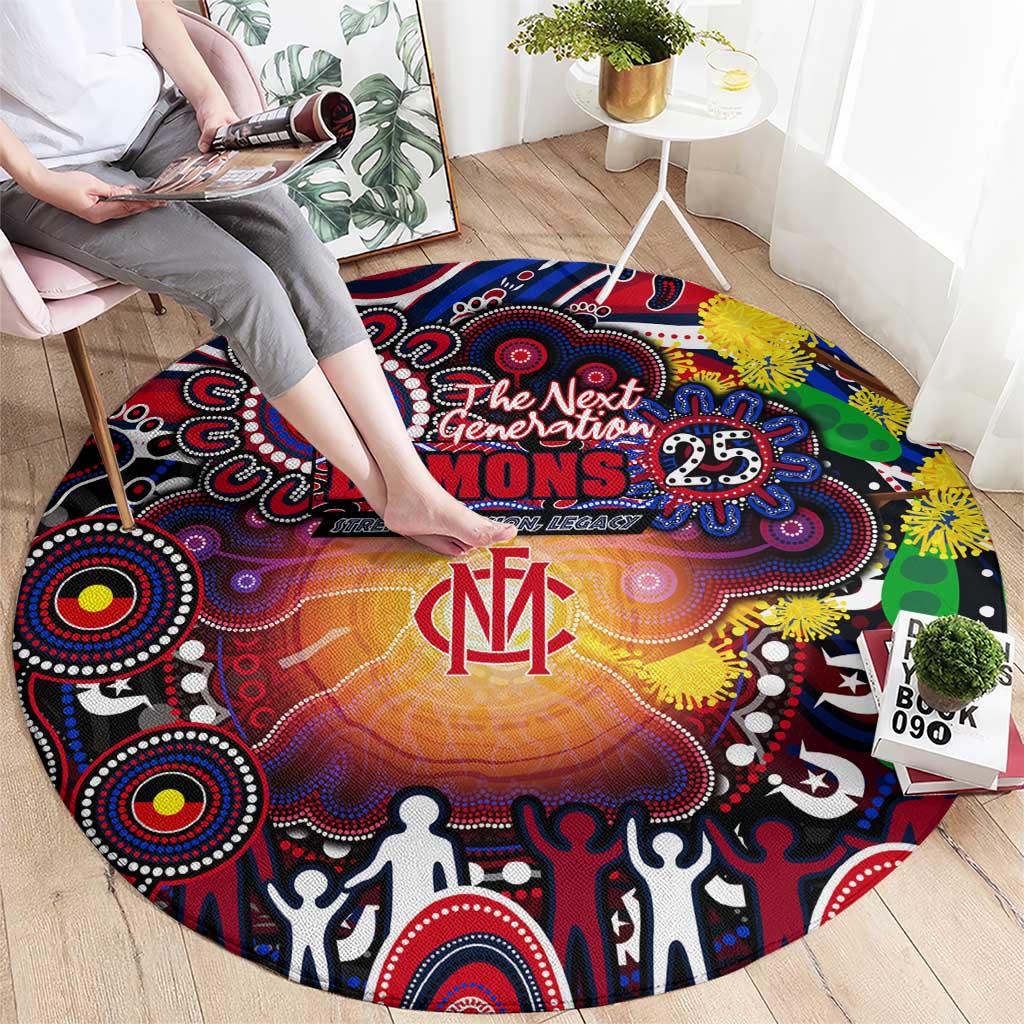 NAIDOC Week 2025 Demons Football Round Carpet Aboriginal Dot Painting