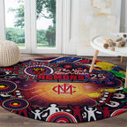 NAIDOC Week 2025 Demons Football Round Carpet Aboriginal Dot Painting