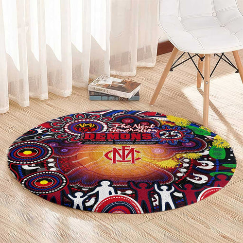 NAIDOC Week 2025 Demons Football Round Carpet Aboriginal Dot Painting