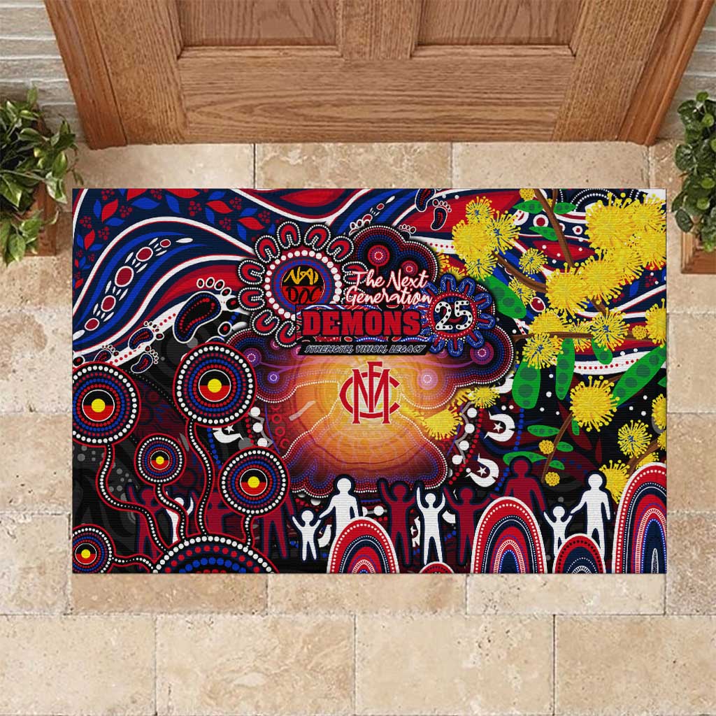 NAIDOC Week 2025 Demons Football Rubber Doormat Aboriginal Dot Painting