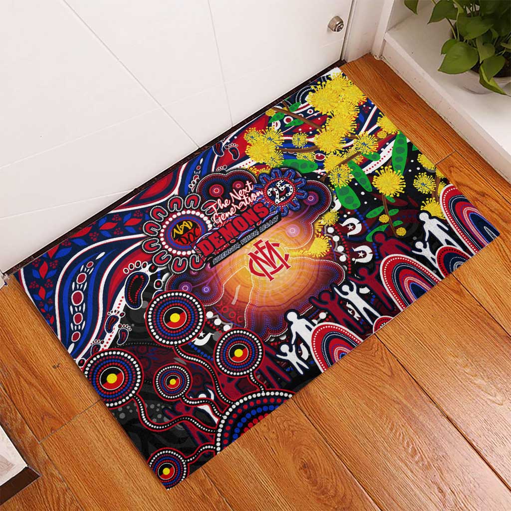 NAIDOC Week 2025 Demons Football Rubber Doormat Aboriginal Dot Painting
