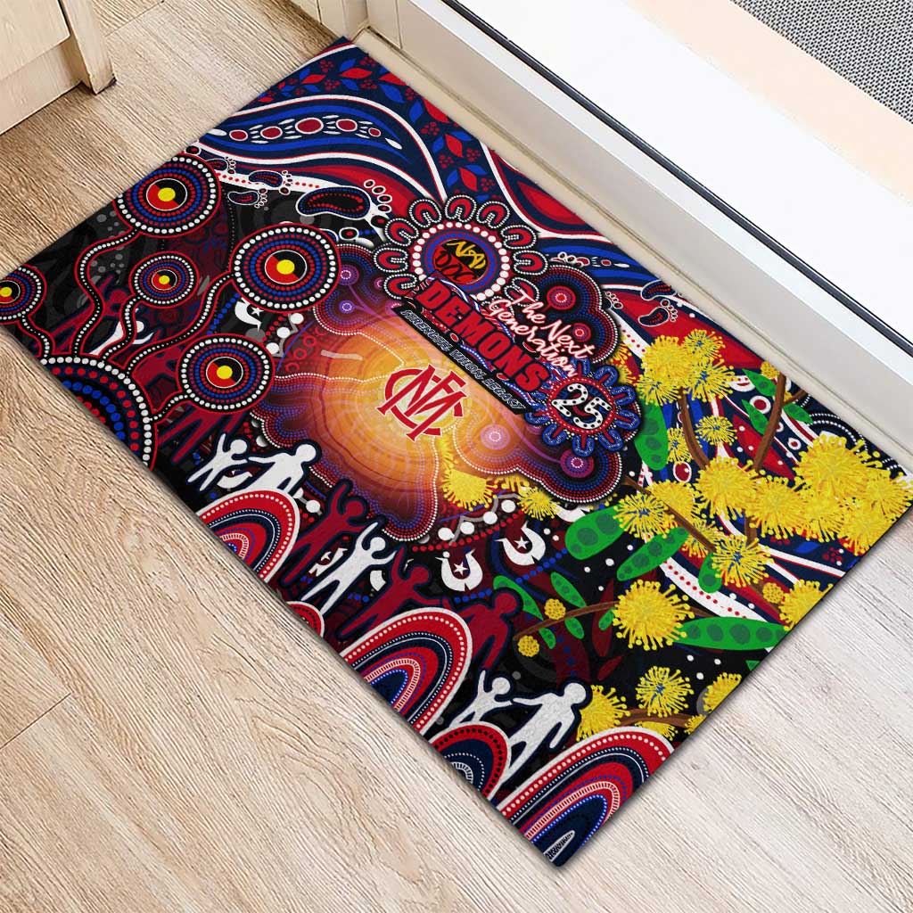 NAIDOC Week 2025 Demons Football Rubber Doormat Aboriginal Dot Painting