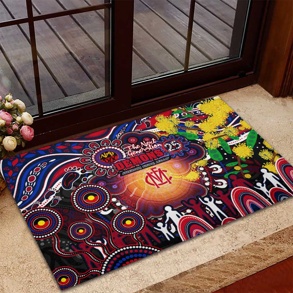 NAIDOC Week 2025 Demons Football Rubber Doormat Aboriginal Dot Painting