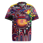 Personalised NAIDOC Week 2025 Demons Football Rugby Jersey Aboriginal Dot Painting