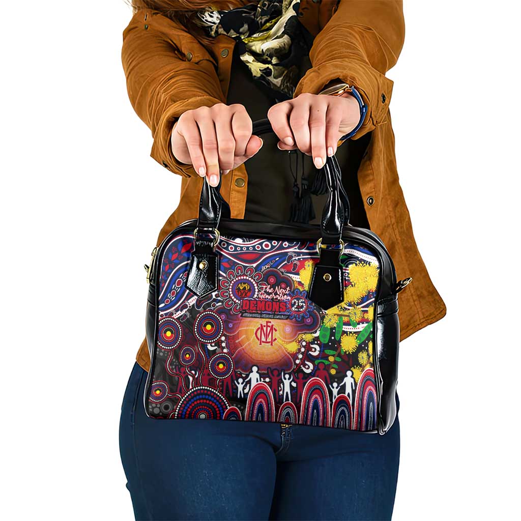 NAIDOC Week 2025 Demons Football Shoulder Handbag Aboriginal Dot Painting
