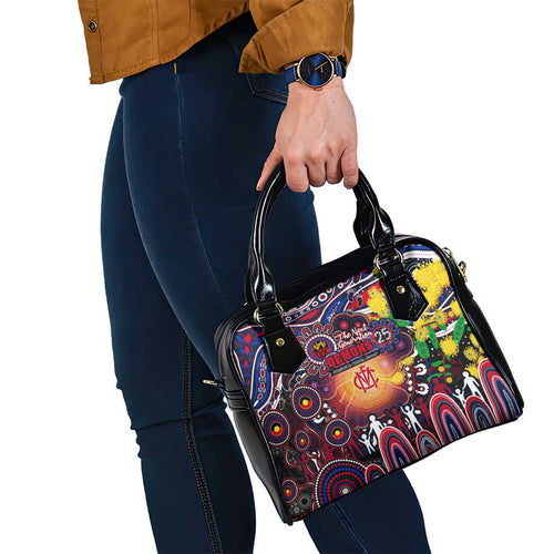 NAIDOC Week 2025 Demons Football Shoulder Handbag Aboriginal Dot Painting