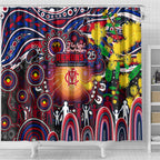 NAIDOC Week 2025 Demons Football Shower Curtain Aboriginal Dot Painting