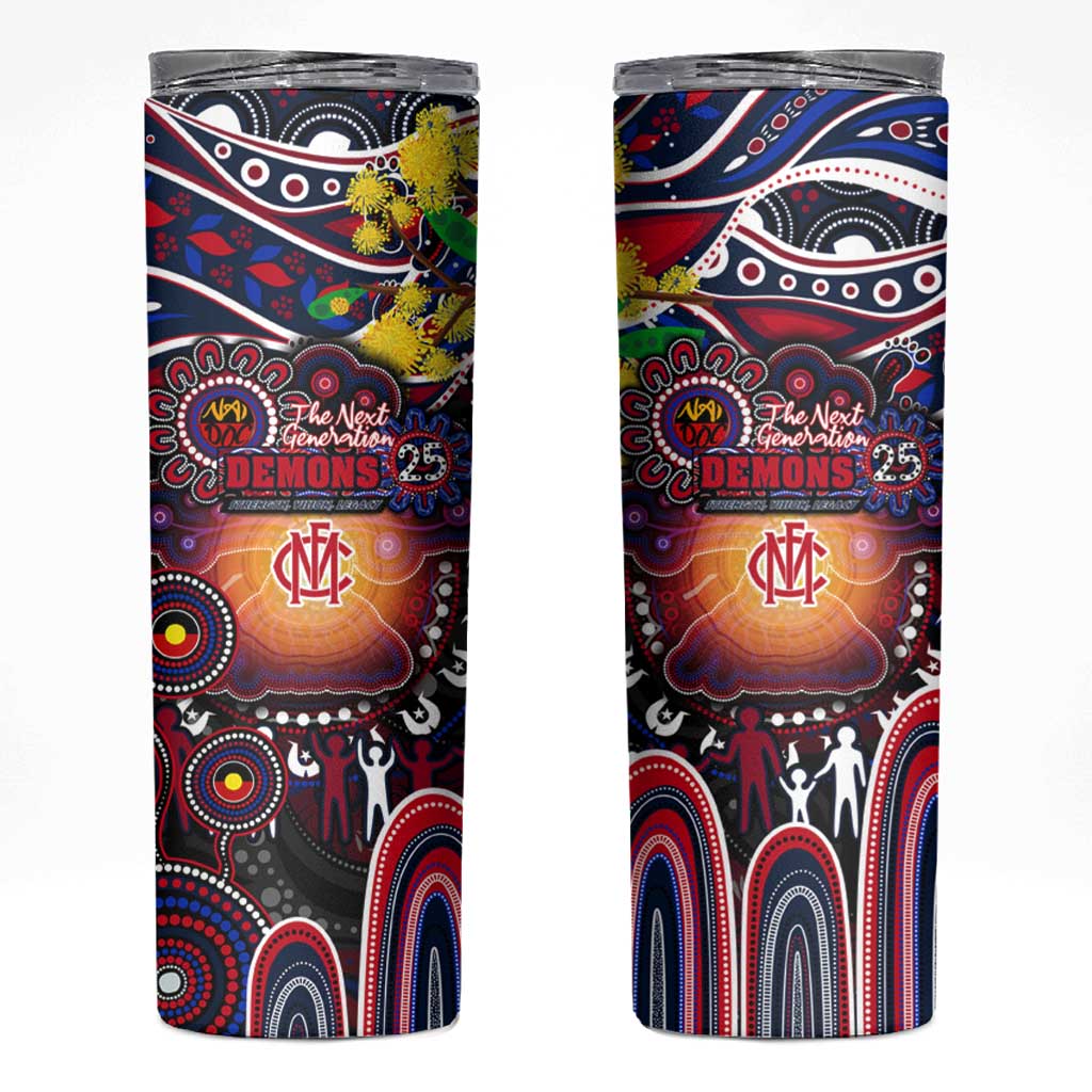 NAIDOC Week 2025 Demons Football Skinny Tumbler Aboriginal Dot Painting