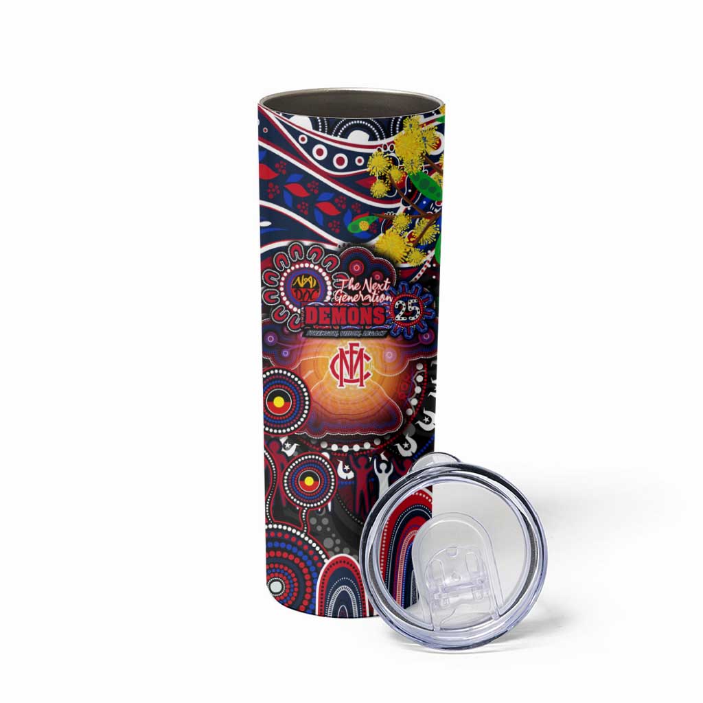 NAIDOC Week 2025 Demons Football Skinny Tumbler Aboriginal Dot Painting