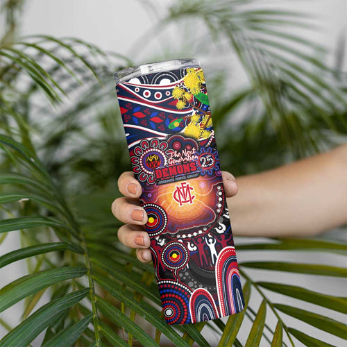 NAIDOC Week 2025 Demons Football Skinny Tumbler Aboriginal Dot Painting