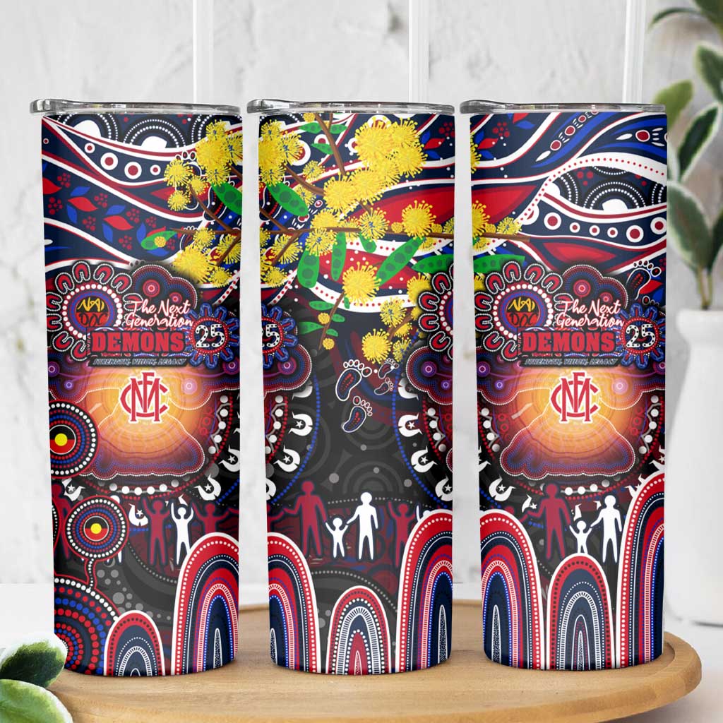 NAIDOC Week 2025 Demons Football Skinny Tumbler Aboriginal Dot Painting