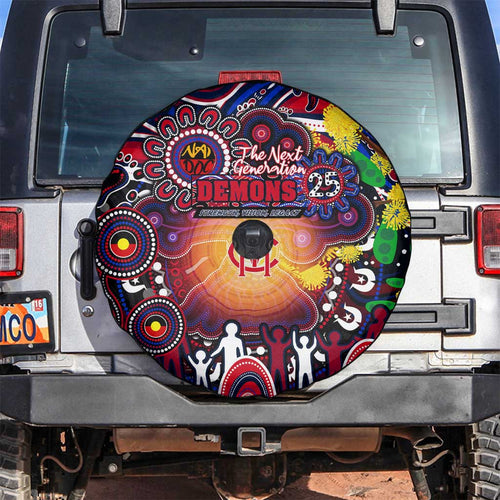 NAIDOC Week 2025 Demons Football Spare Tire Cover Aboriginal Dot Painting