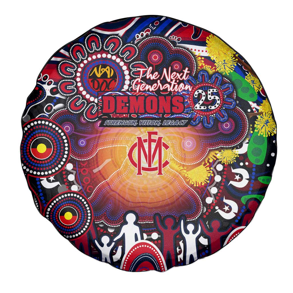 NAIDOC Week 2025 Demons Football Spare Tire Cover Aboriginal Dot Painting