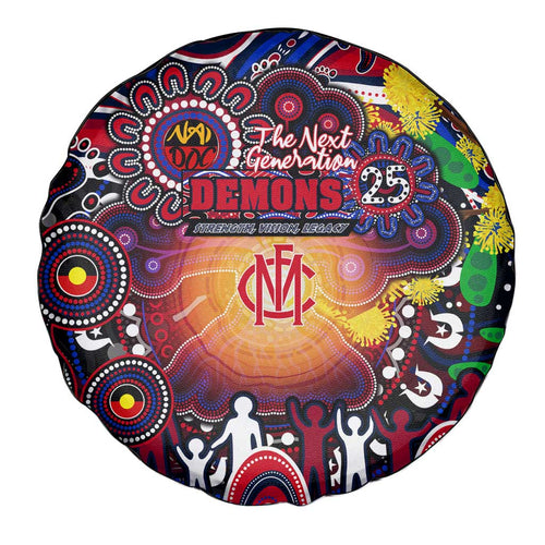 NAIDOC Week 2025 Demons Football Spare Tire Cover Aboriginal Dot Painting