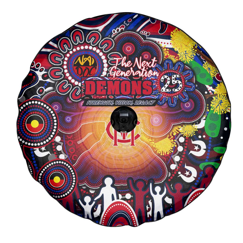 NAIDOC Week 2025 Demons Football Spare Tire Cover Aboriginal Dot Painting