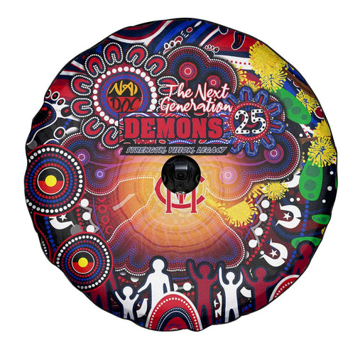 NAIDOC Week 2025 Demons Football Spare Tire Cover Aboriginal Dot Painting