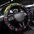 NAIDOC Week 2025 Demons Football Steering Wheel Cover Aboriginal Dot Painting