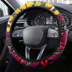 NAIDOC Week 2025 Demons Football Steering Wheel Cover Aboriginal Dot Painting