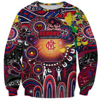 Personalised NAIDOC Week 2025 Demons Football Sweatshirt Aboriginal Dot Painting