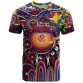 Personalised NAIDOC Week 2025 Demons Football T Shirt Aboriginal Dot Painting