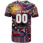 Personalised NAIDOC Week 2025 Demons Football T Shirt Aboriginal Dot Painting