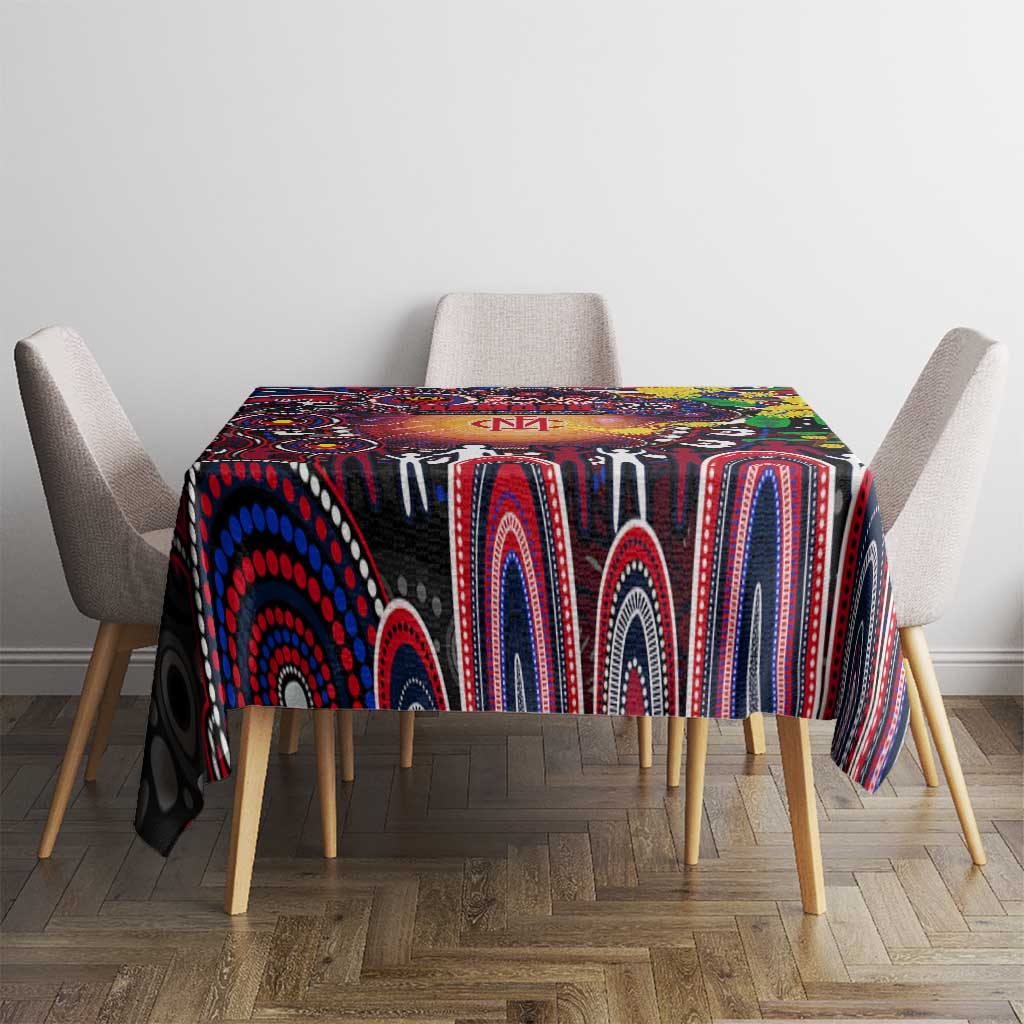 NAIDOC Week 2025 Demons Football Tablecloth Aboriginal Dot Painting