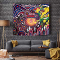NAIDOC Week 2025 Demons Football Tapestry Aboriginal Dot Painting