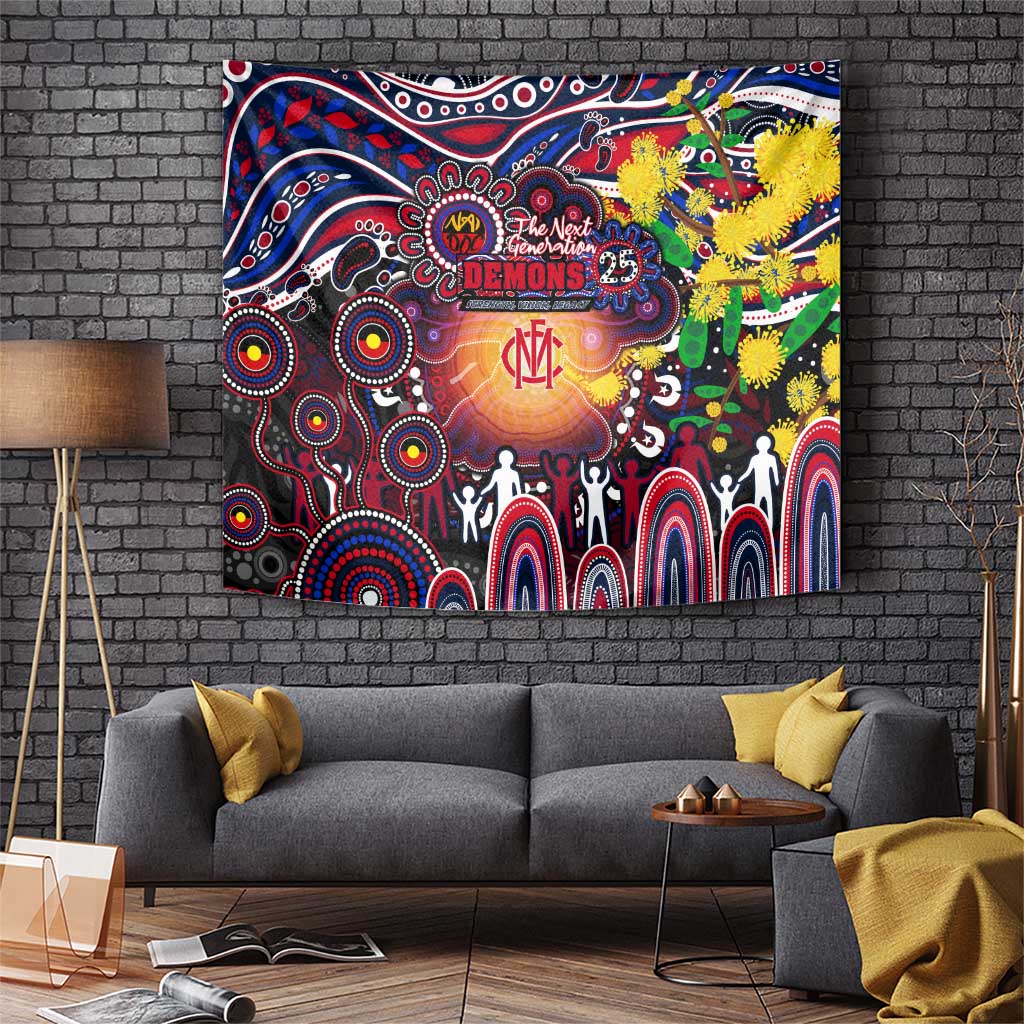 NAIDOC Week 2025 Demons Football Tapestry Aboriginal Dot Painting