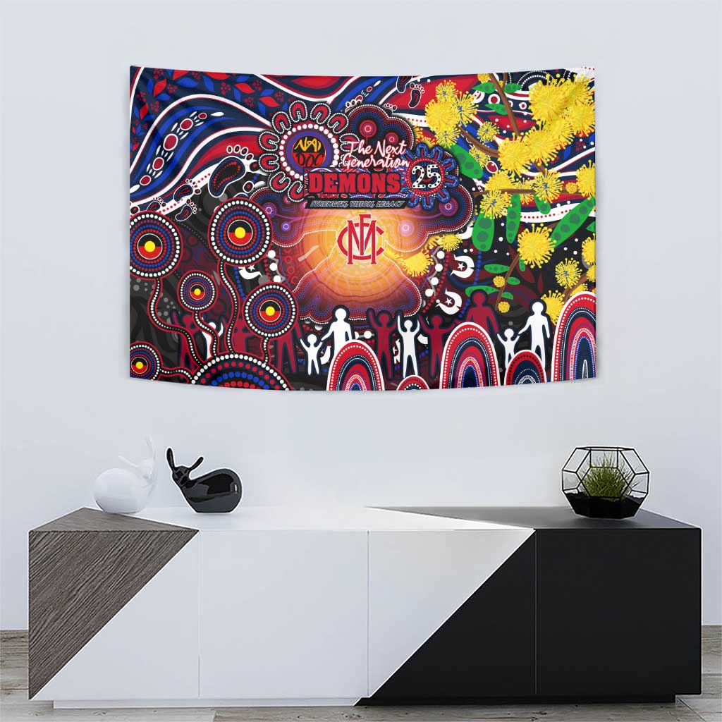 NAIDOC Week 2025 Demons Football Tapestry Aboriginal Dot Painting