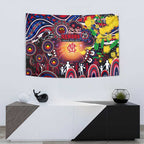 NAIDOC Week 2025 Demons Football Tapestry Aboriginal Dot Painting