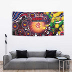 NAIDOC Week 2025 Demons Football Tapestry Aboriginal Dot Painting