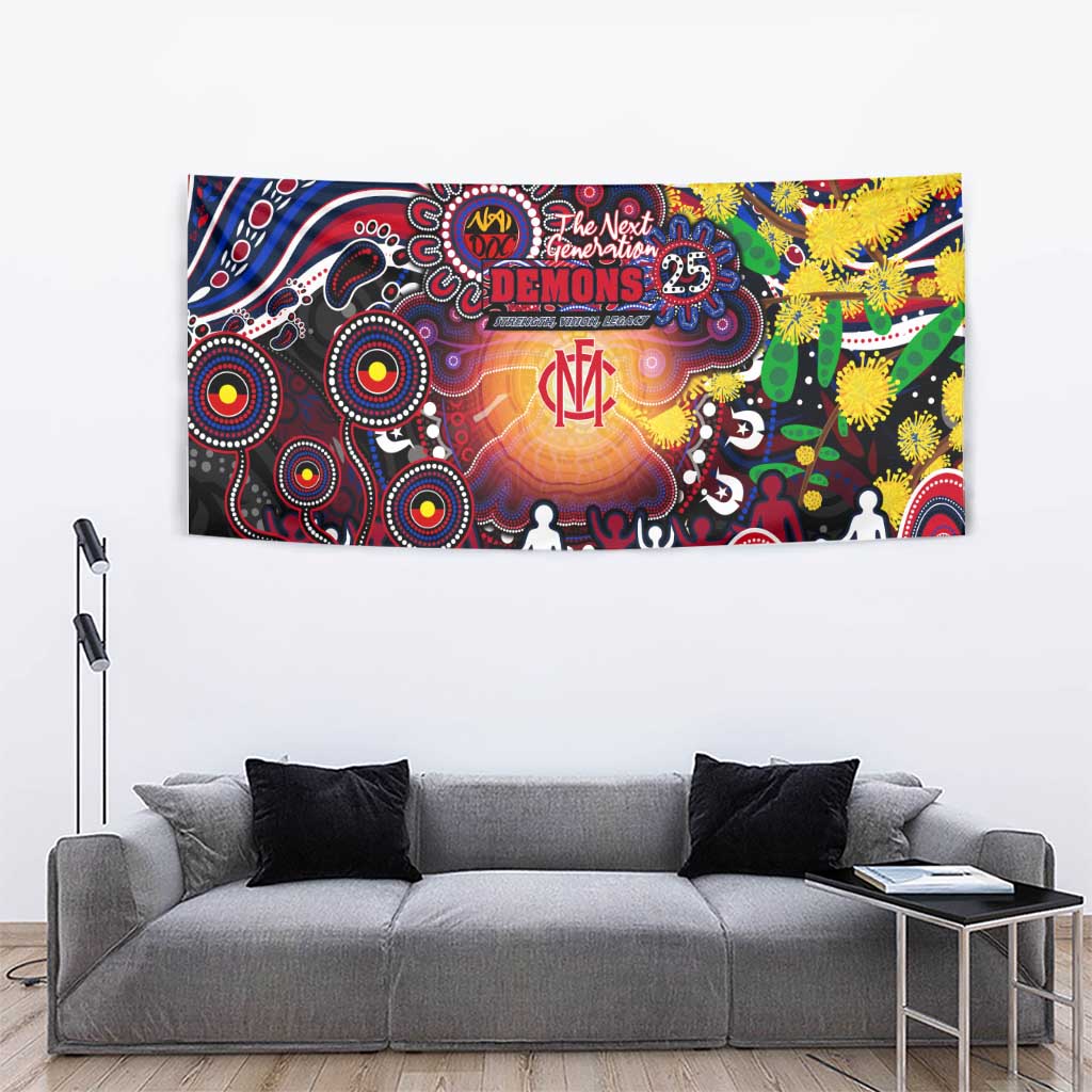 NAIDOC Week 2025 Demons Football Tapestry Aboriginal Dot Painting