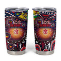 NAIDOC Week 2025 Demons Football Tumbler Cup Aboriginal Dot Painting