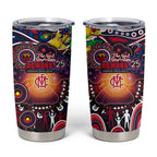 NAIDOC Week 2025 Demons Football Tumbler Cup Aboriginal Dot Painting