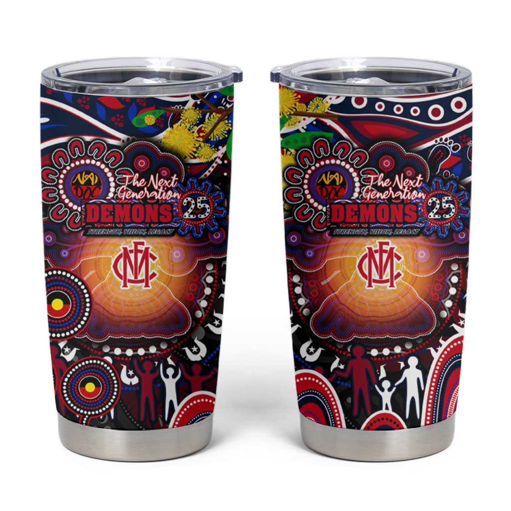 NAIDOC Week 2025 Demons Football Tumbler Cup Aboriginal Dot Painting