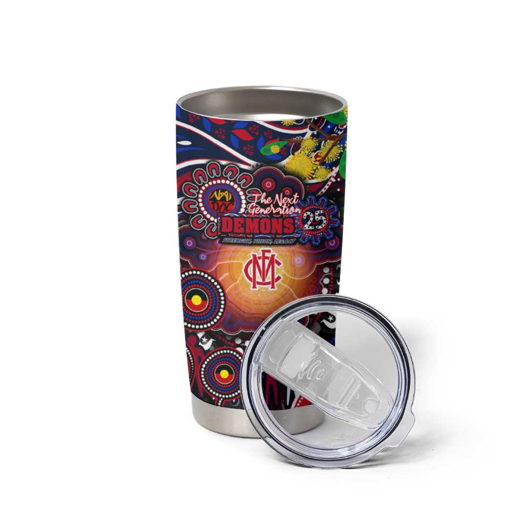 NAIDOC Week 2025 Demons Football Tumbler Cup Aboriginal Dot Painting