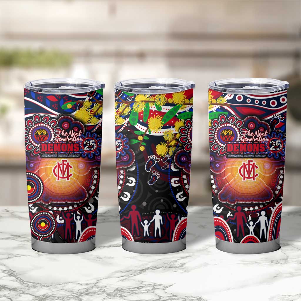 NAIDOC Week 2025 Demons Football Tumbler Cup Aboriginal Dot Painting