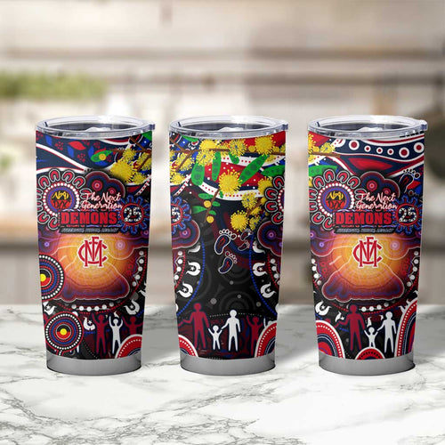 NAIDOC Week 2025 Demons Football Tumbler Cup Aboriginal Dot Painting